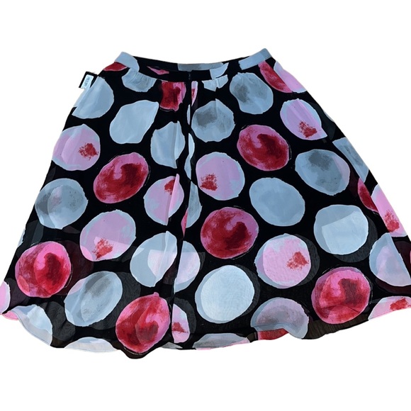 WORTHINGTON Black~Pink~Gray CIRCLES SKIRT~NWT - Picture 3 of 6